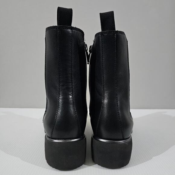 NEW Munro Heath Ankle Bootie Womens 8.5 Black Leather Water Resistant Chelsea - Picture 7 of 13